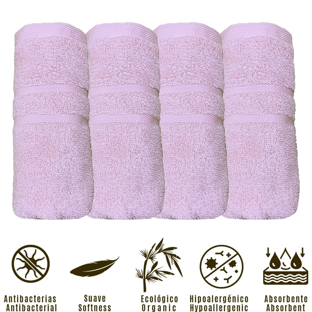 Toallas faciales de bambú orgánico de lujo, toalla facial suave para piel  delicada y sensible, removedor de maquillaje, reutilizable absorbente,  juego