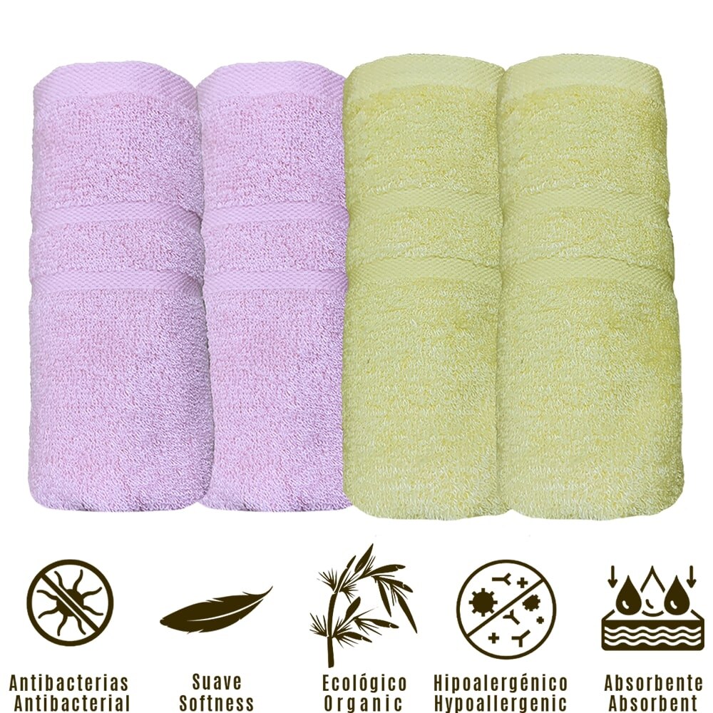 Toalla pequeña gruesa de fibra de bambú, toallitas para bebés, toalla de  mano de color puro, lavado de cara para niños